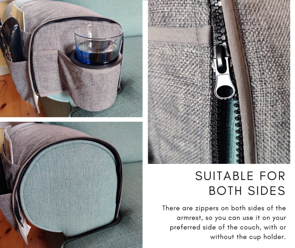 Couch Caddy - Armchair Caddy Remote Control Holder Armrest Organizer Recliner...