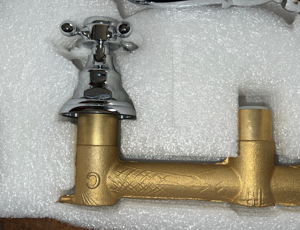 Jamcoly Double Handle Wall Mount Bathroom Faucet