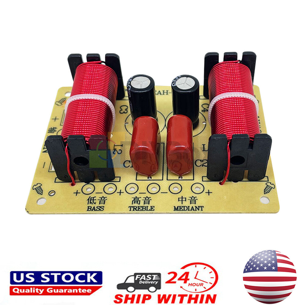 150W 3-Way Audio Crossover Board professional Speaker Divider Audio Splitter US