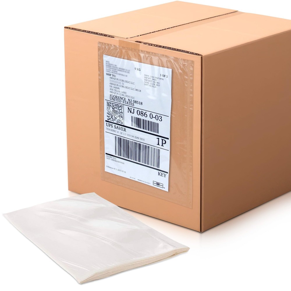 Packing List Envelopes 7 x 10 Inches 100 Pack Clear Top Loading Self-Seal