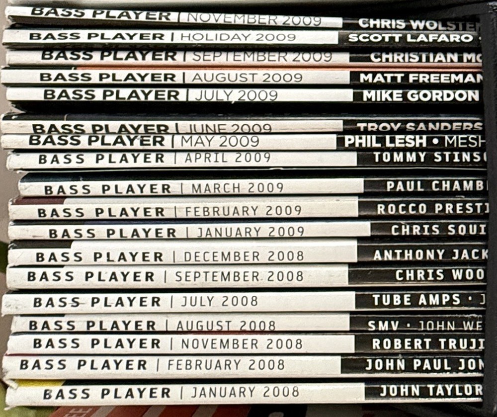Single Bass Player Magazine - ask via direct message for available issues 1994+