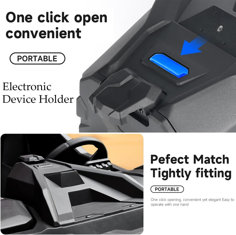 Electronic Device Holder with Storage Box GPS Tablet Phone Navigation Mounts Com