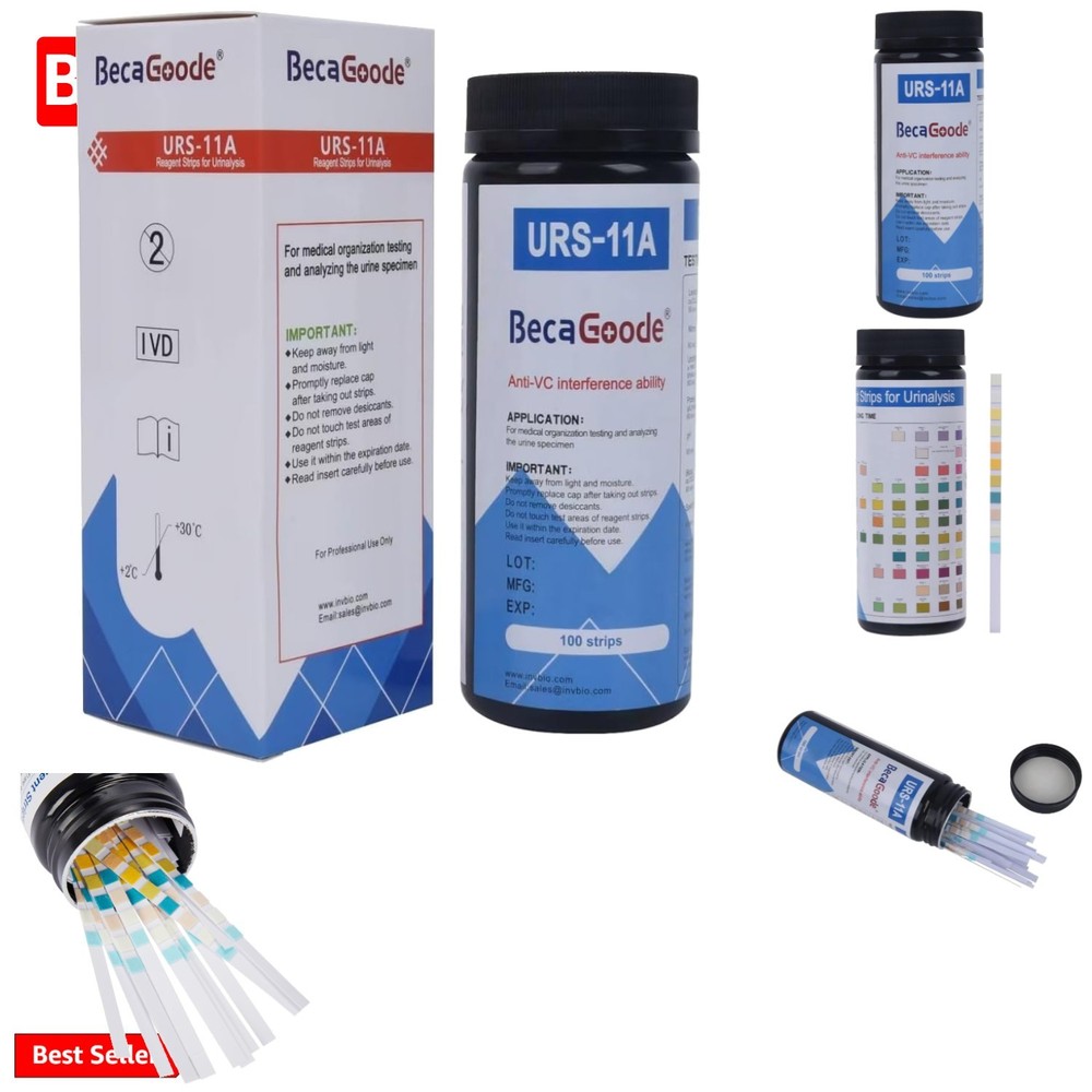 High Accuracy Urine  Strips - 100 Count, 11 Parameters for Instant Results