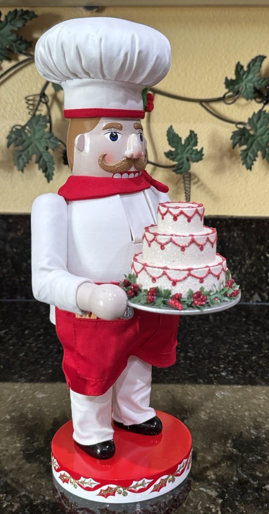 Nutcracker Village 2005 Wooden BAKER Nutcracker 14” tall. No Box