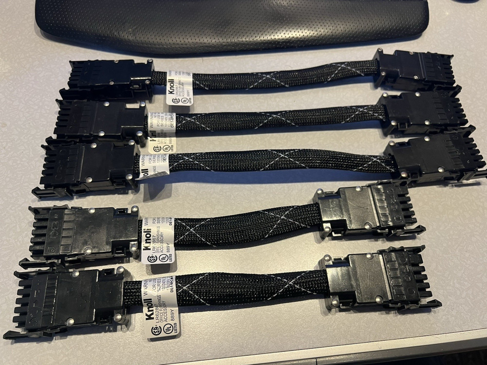 Knoll Dividends Panel System Power Jumper Cable – Heavy Duty Braided – UL Listed