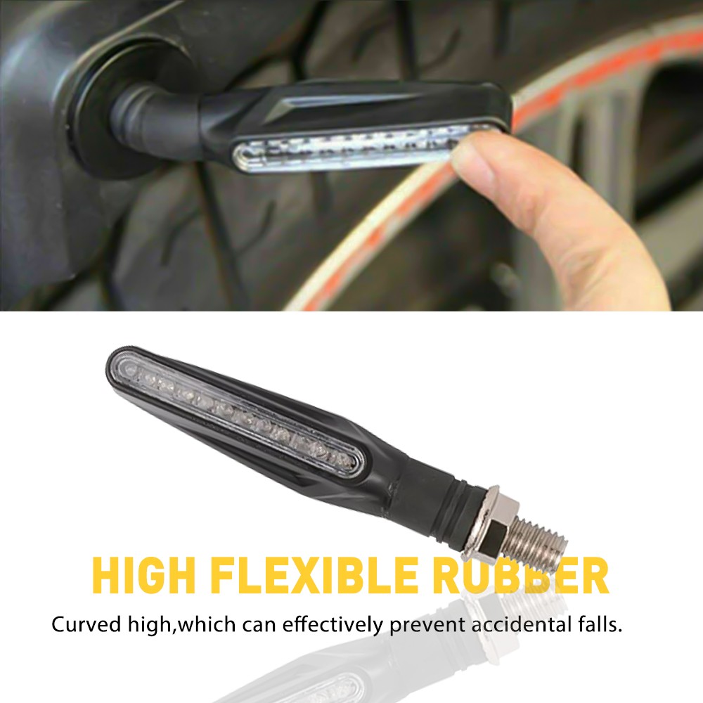 4PCS Led Motorcycle Turn Signal Indicator Blinker Amber Lights Universal Durable