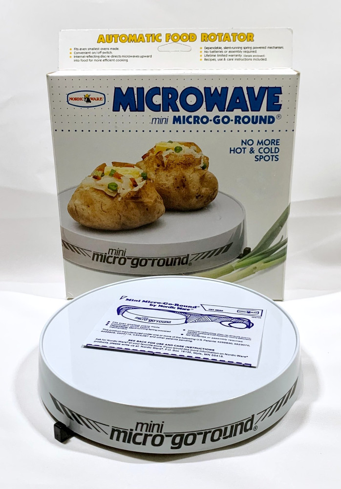 Vintage Nordic Ware Mini Micro-Go-Round Microwave Automatic Turntable 7-3/4" EUC