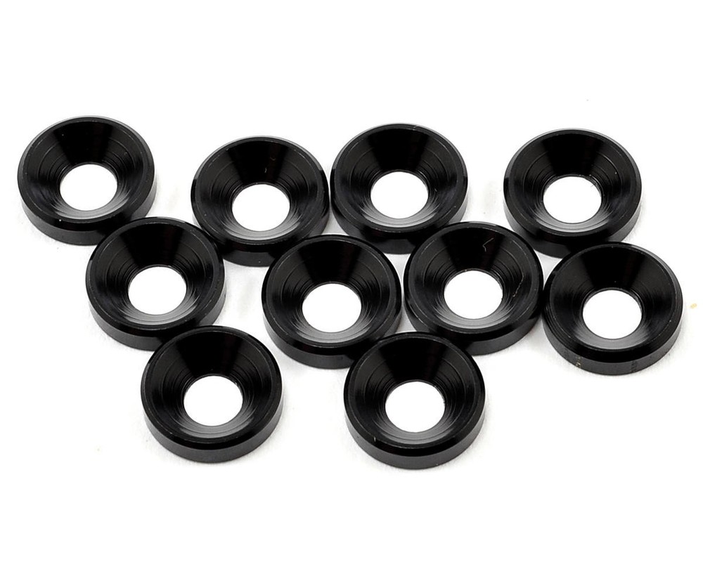 Tekno RC M4 Countersunk Washer (Black) (10) [TKR1228]