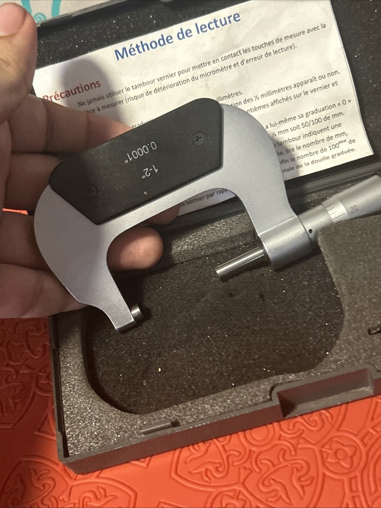 Fowler 1-2” Outside Micrometer Fully Functional (Q27)