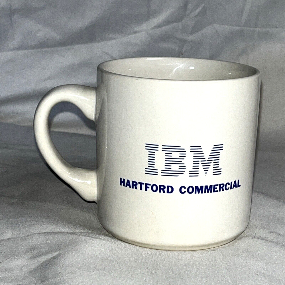 IBM Mug Computers Electronics Hartford Quality White Ceramic Promotional