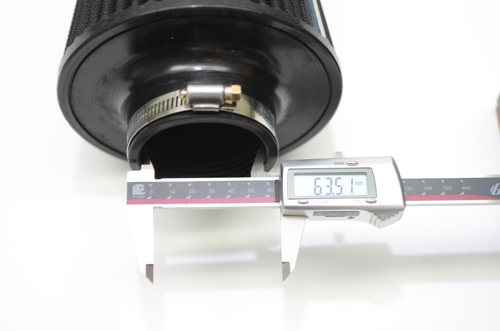 1320 Performance 2.5 inch Universal air filter cone reusable short version Black