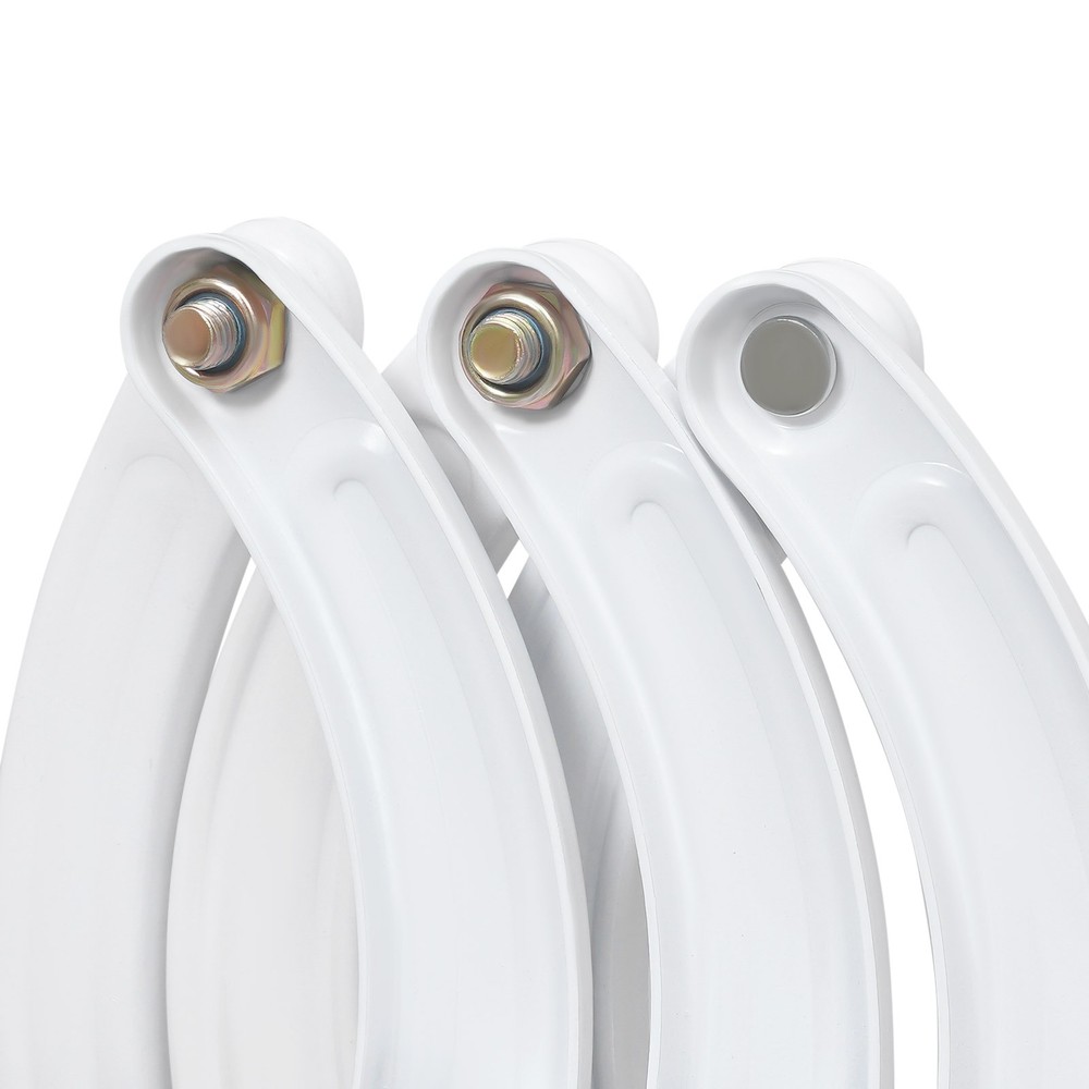 3 Steps White Wall Mounted Retractable Ladder Pull Down Telescoping Step Ladder