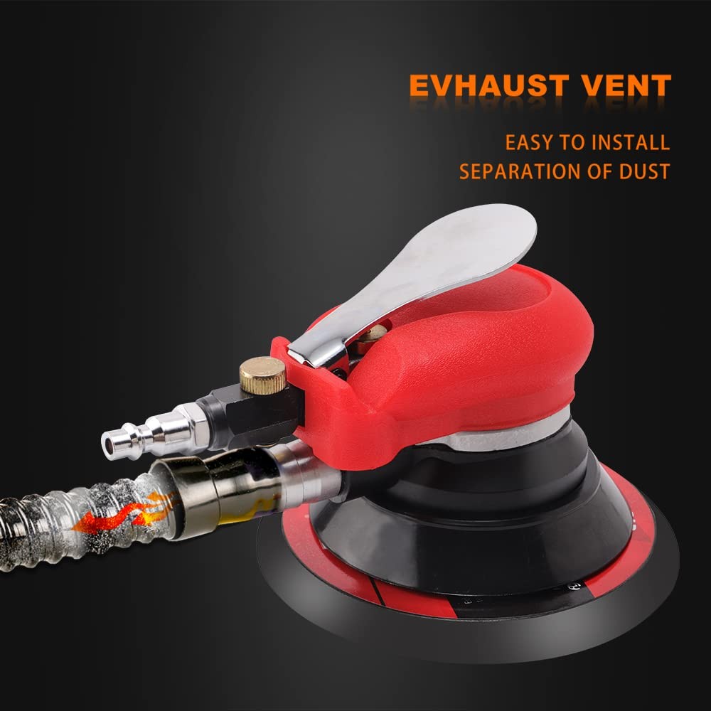 Random Orbital Sander 5" & 6" Pneumatic Palm Sander with Extra 5" Backing Pla...