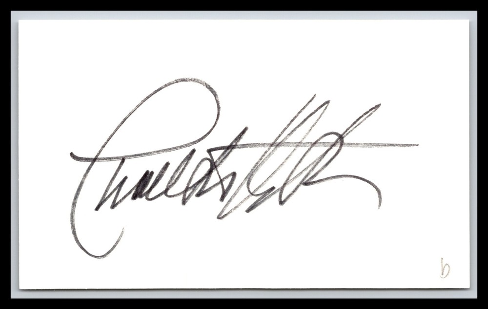 Charleton Heston - Actor - 3x5 Card - Signed / Autograph (b)