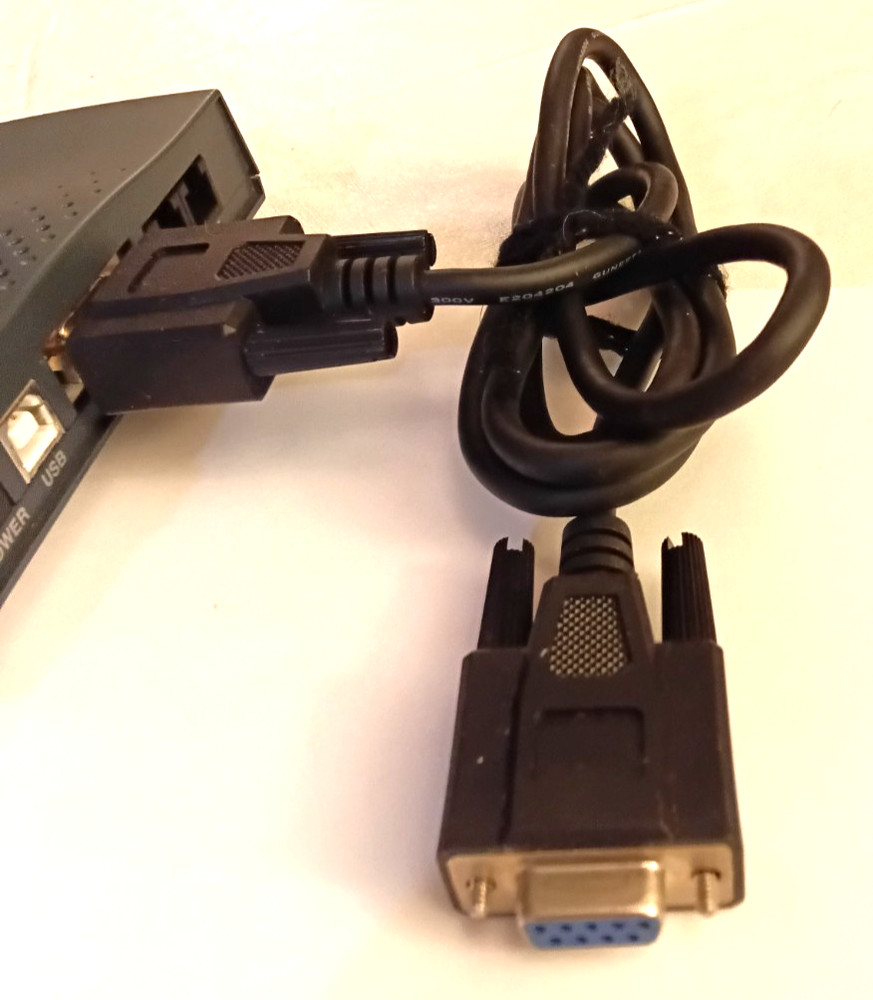 Actiontec USB/Serial 56K External Modem EX560LKU With Power Supply & Cable