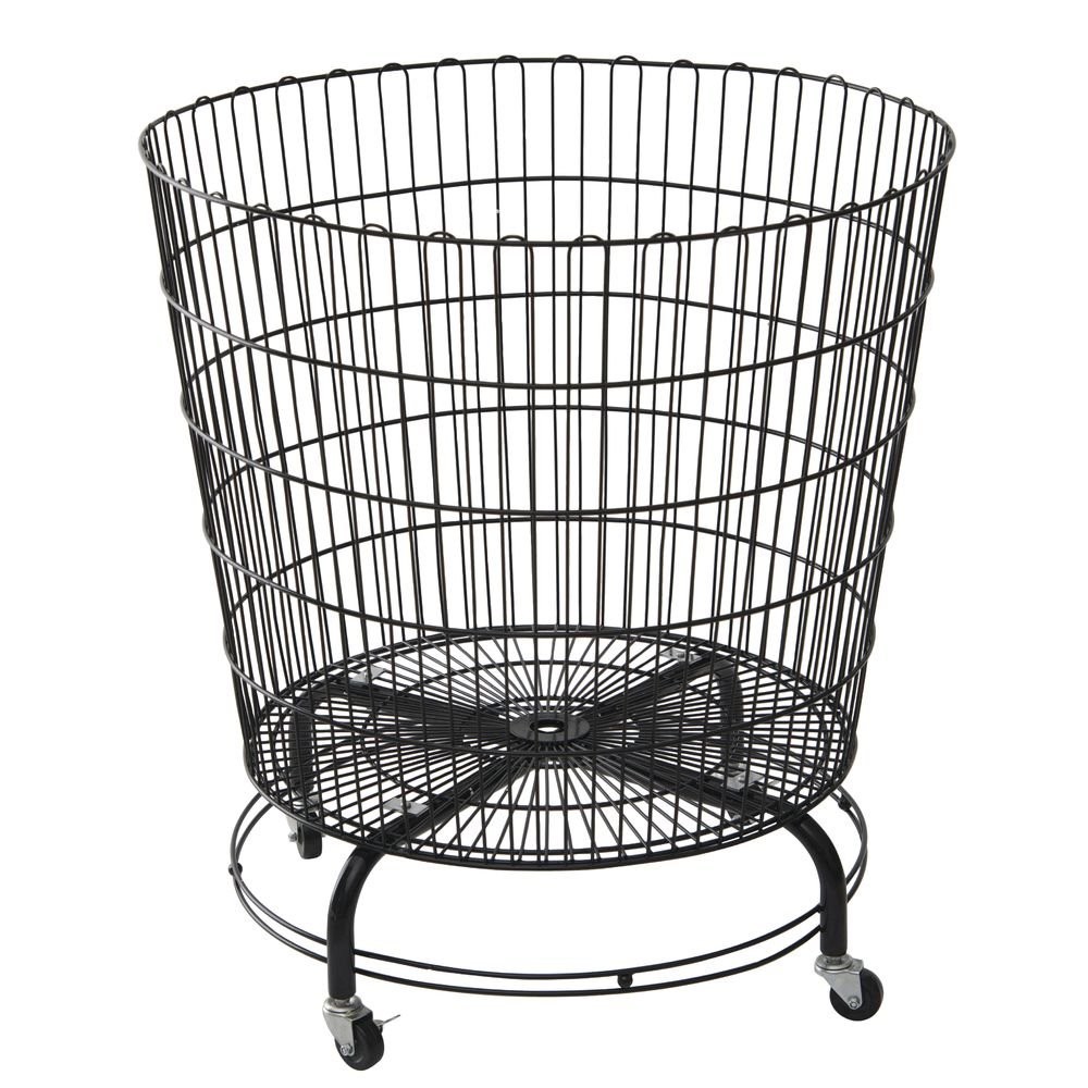 HUBERT® Dump Bin Black Wire - 29 1/2"Dia x 32"H