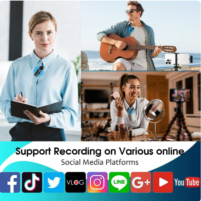 BOYA BY-V Professional Wireless Lavalier Mini Microphone - iPhone, Android, More