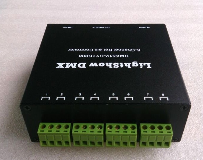 LightShow DMX DMX512-CYTS008 8-Channel Relais Control Relay Switch Controller