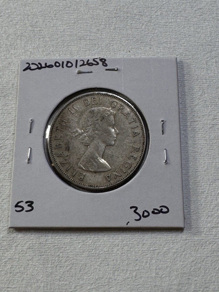 1958 Canada 50 Cents Silver Coin