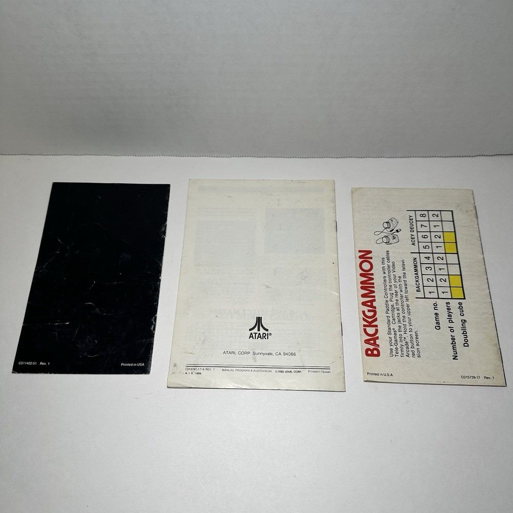 Vintage Atari Game Program Instructions Manuals Set of 2