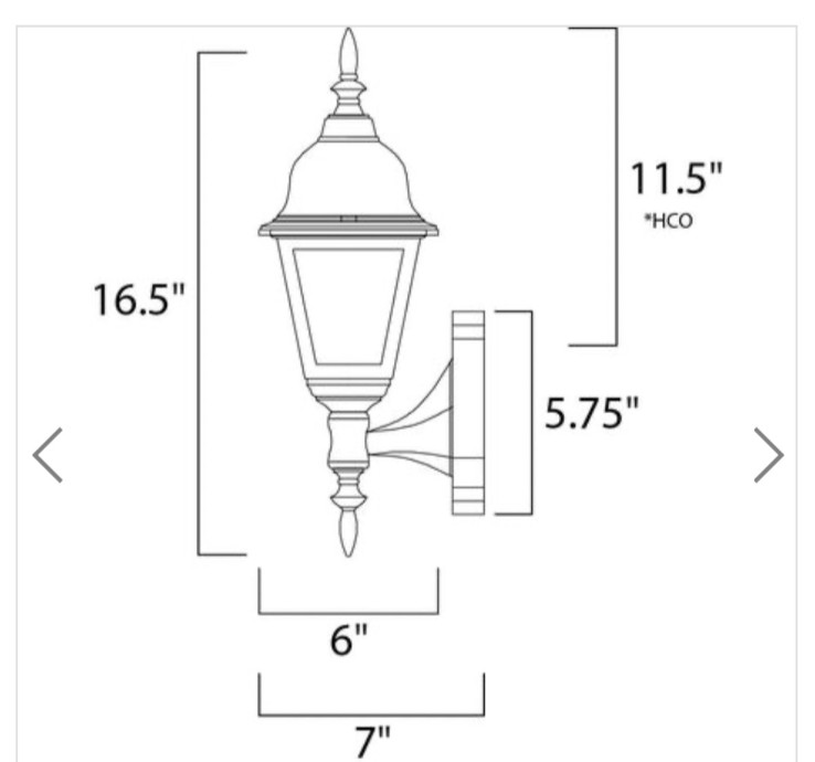 maxim lighting black wall lantern 3005CLBK