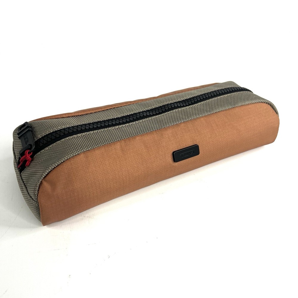 TUMI Accent Accessory Cord Pouch Cinder Sand Brown and Gray