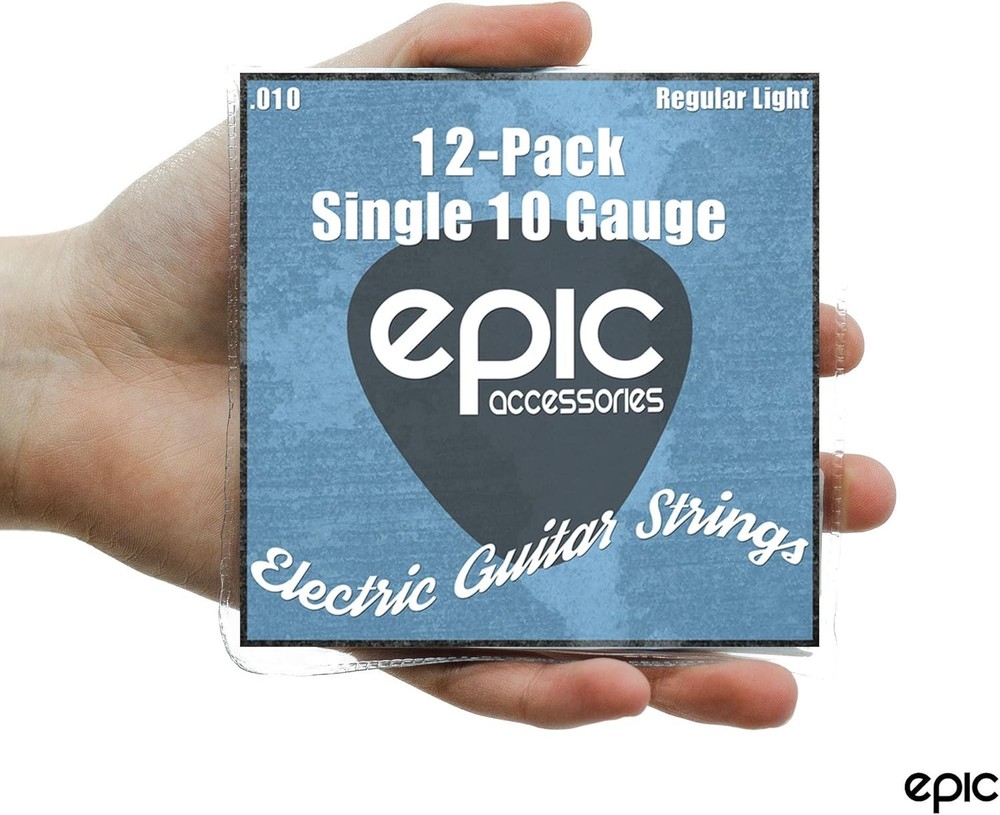 12-Pack .010 Gauge High E String Single Electric Guitar Strings 10