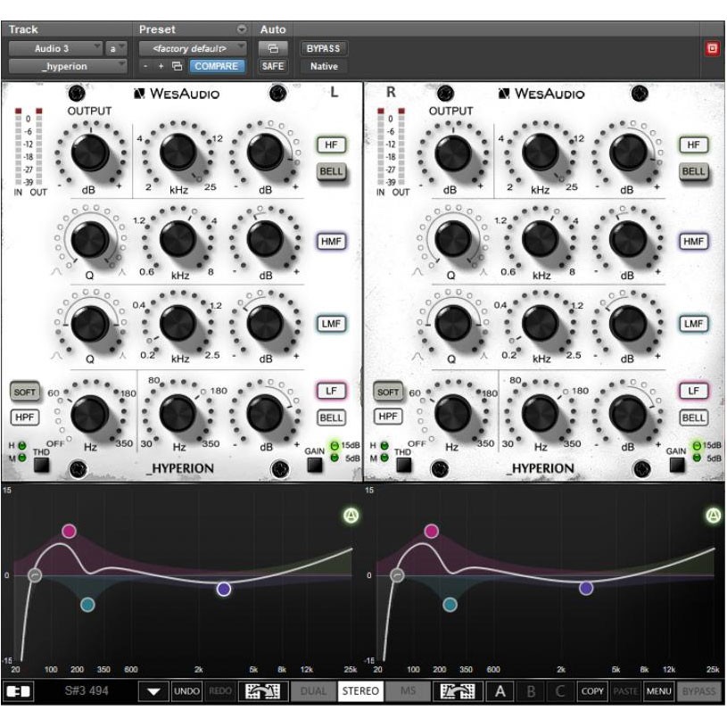 WesAudio Hyperion 500 Series Parametric EQ (Demo / Open Box)