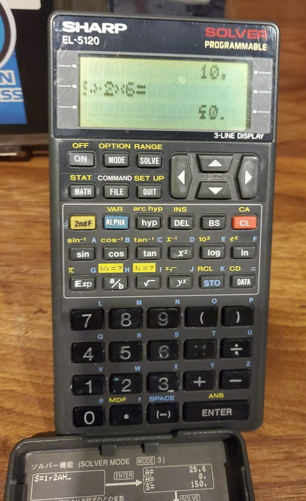Sharp EL-5120 Solver Programmable Scientific Calculator LCD Glitchy PreOwn WORKS