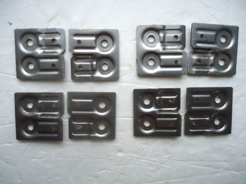 SIX SETS TABLE LEAF ALIGNERS (12 alignment plates) NOTE:ONLY 4 SETS ARE IN PICS