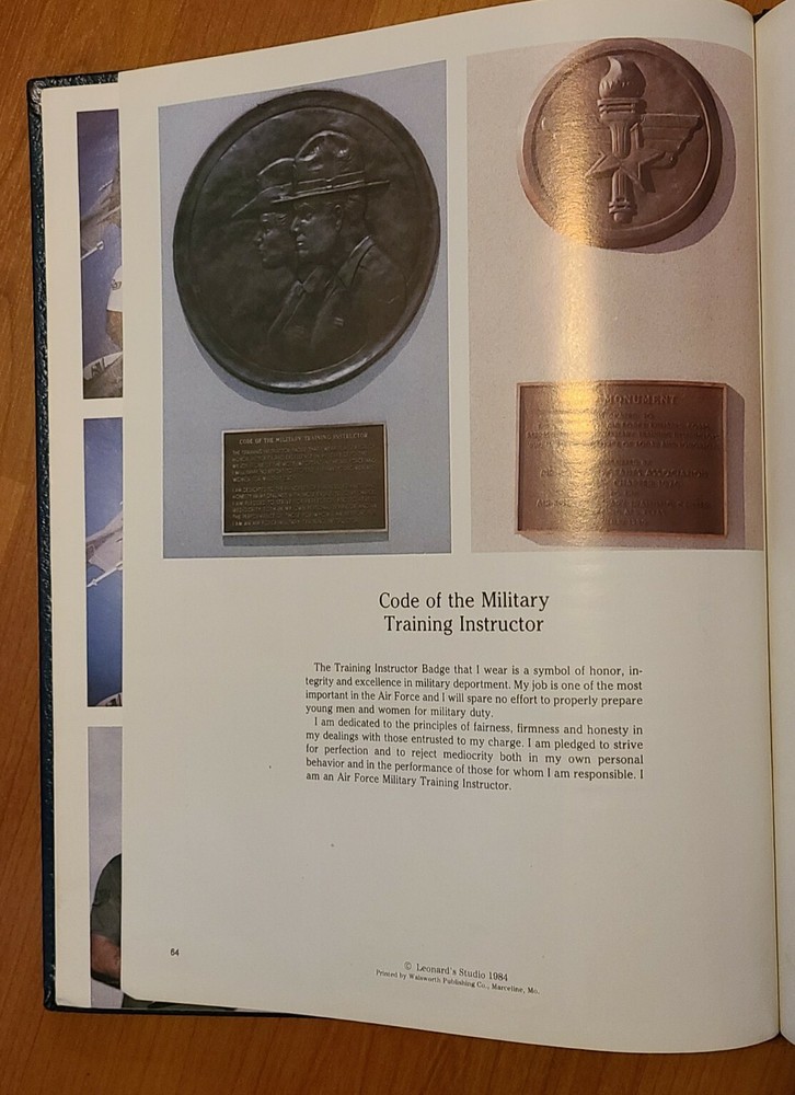 Lackland Air Force Base Basic Training 1984 Fight 272/221 Squadron 3743 Yearbook