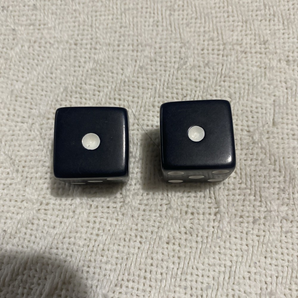Vintage Bakelite Dice 1” black