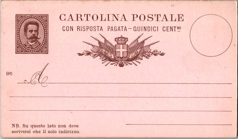 Italy Higgins & Gage 8 Unused.