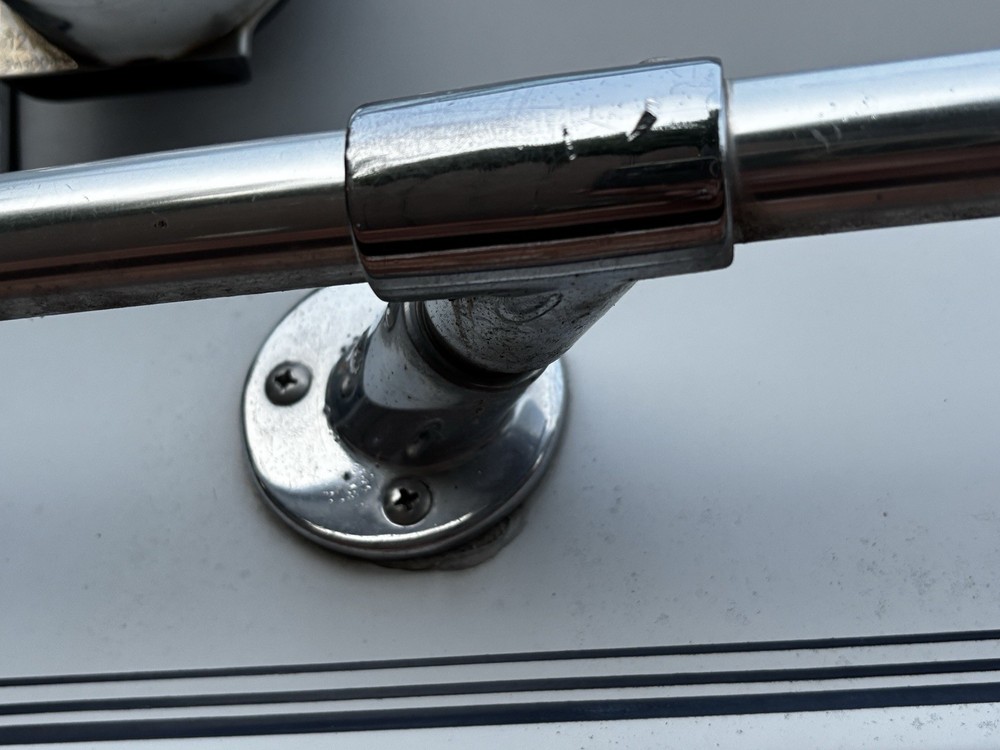 Rinker V190 OEM Bow Rail – Stainless Grab Railing System CLEAN Complete 1987
