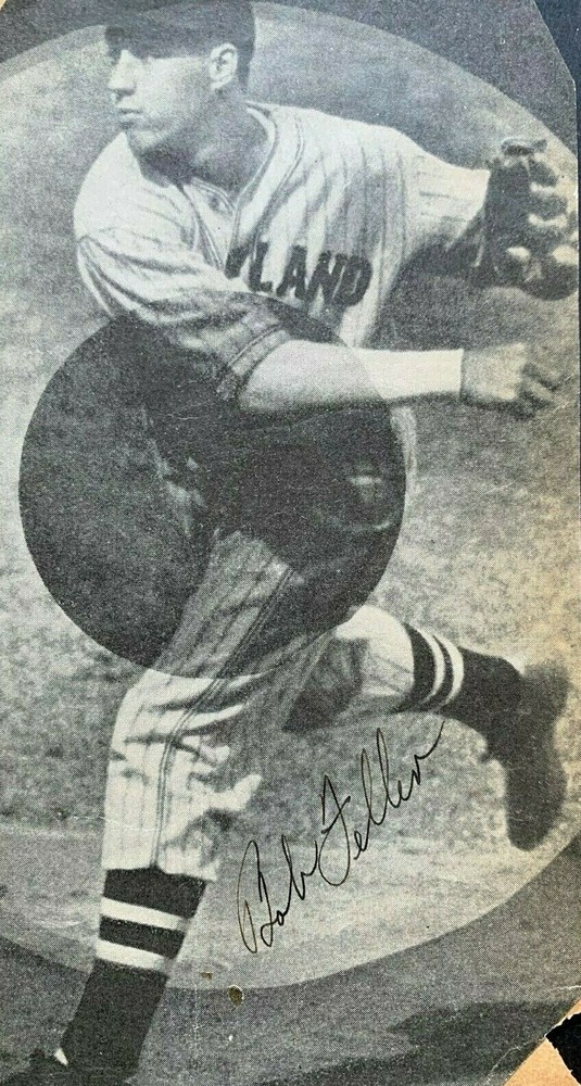 Small image signed by baseball player BOB FELLER, with COA
