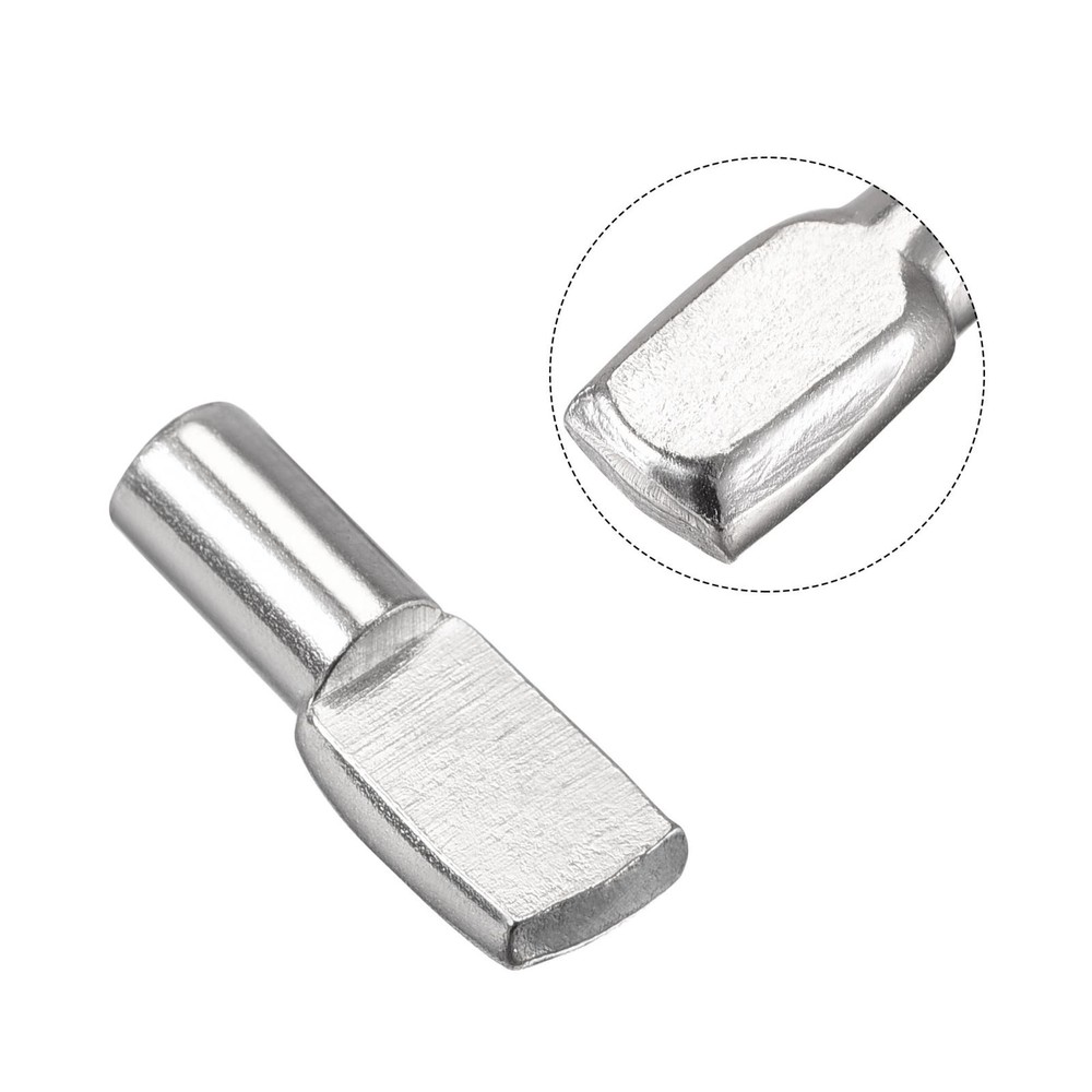 Peg support shelf, 5mm silver pin with hole, 60pcs