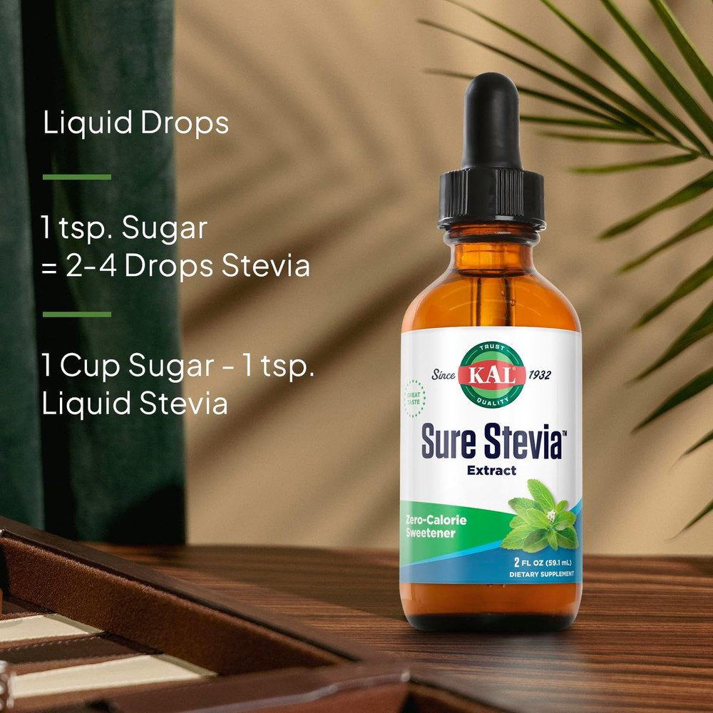 Sure Stevia Liquid Extract 2 Oz | Best-Tasting, Zero Calorie, Low Glycemic