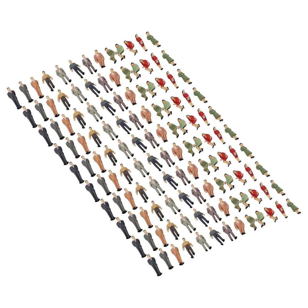 Model People Passenger Model Painted Figures Plastic 1 1/2\" Inch 130pcs/set