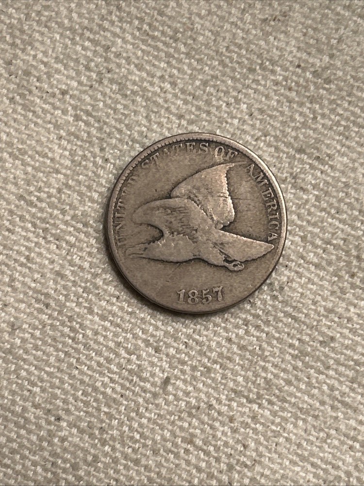 1857 1C FLYING EAGLE COPPER CENT Grade: VG+ HJ