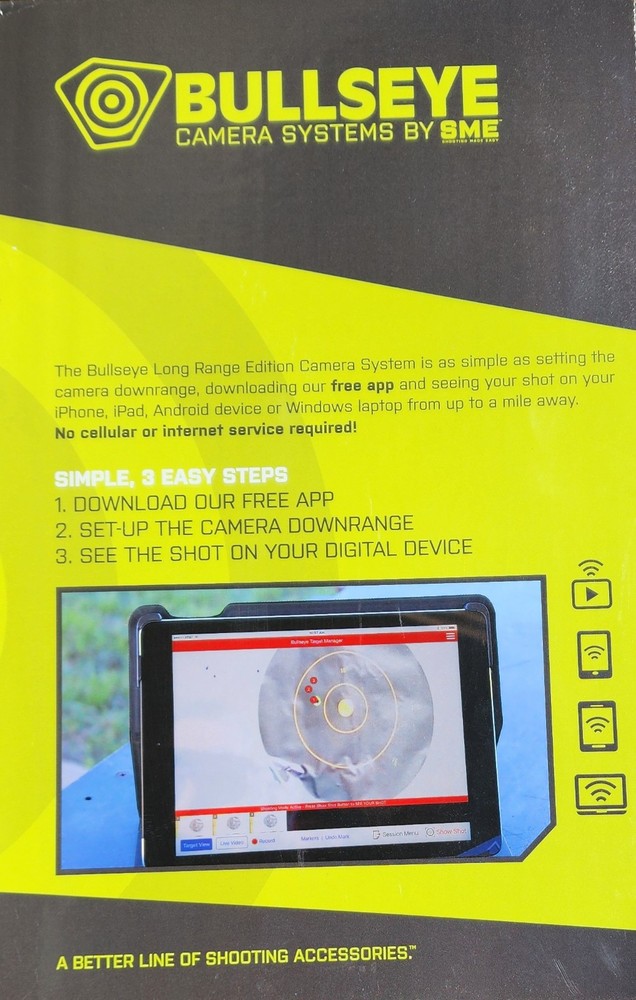 SME Bullseye Wireless Long Range Target Camera System 1 Mile Range