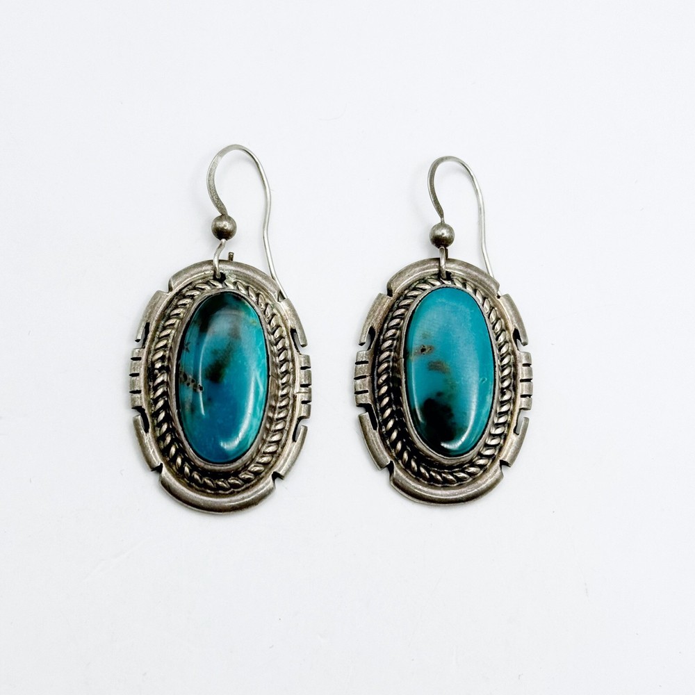 Jon McCray Turquoise Sterling Sliver 925 Earrings