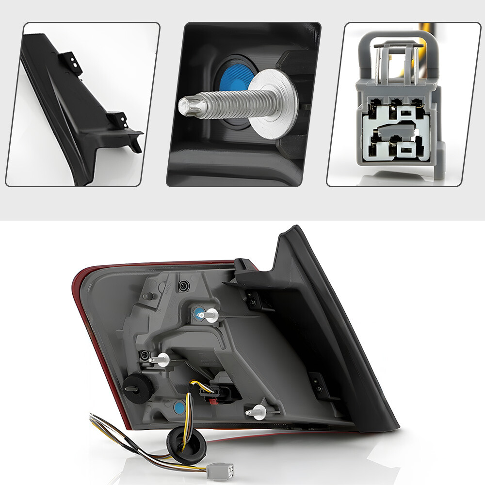 For 2013-2019 Ford Taurus LED Tail Light Rear Outer Passenger Side Chrome Brake