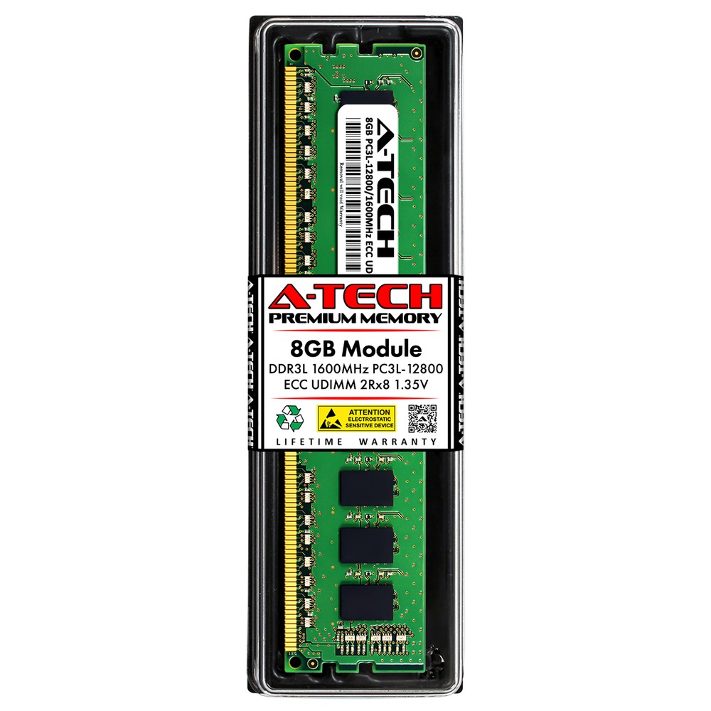 8GB DDR3L-1600 ECC UDIMM (KINGSTON KTH-PL316ELV/8G Equivalent) Server Memory RAM