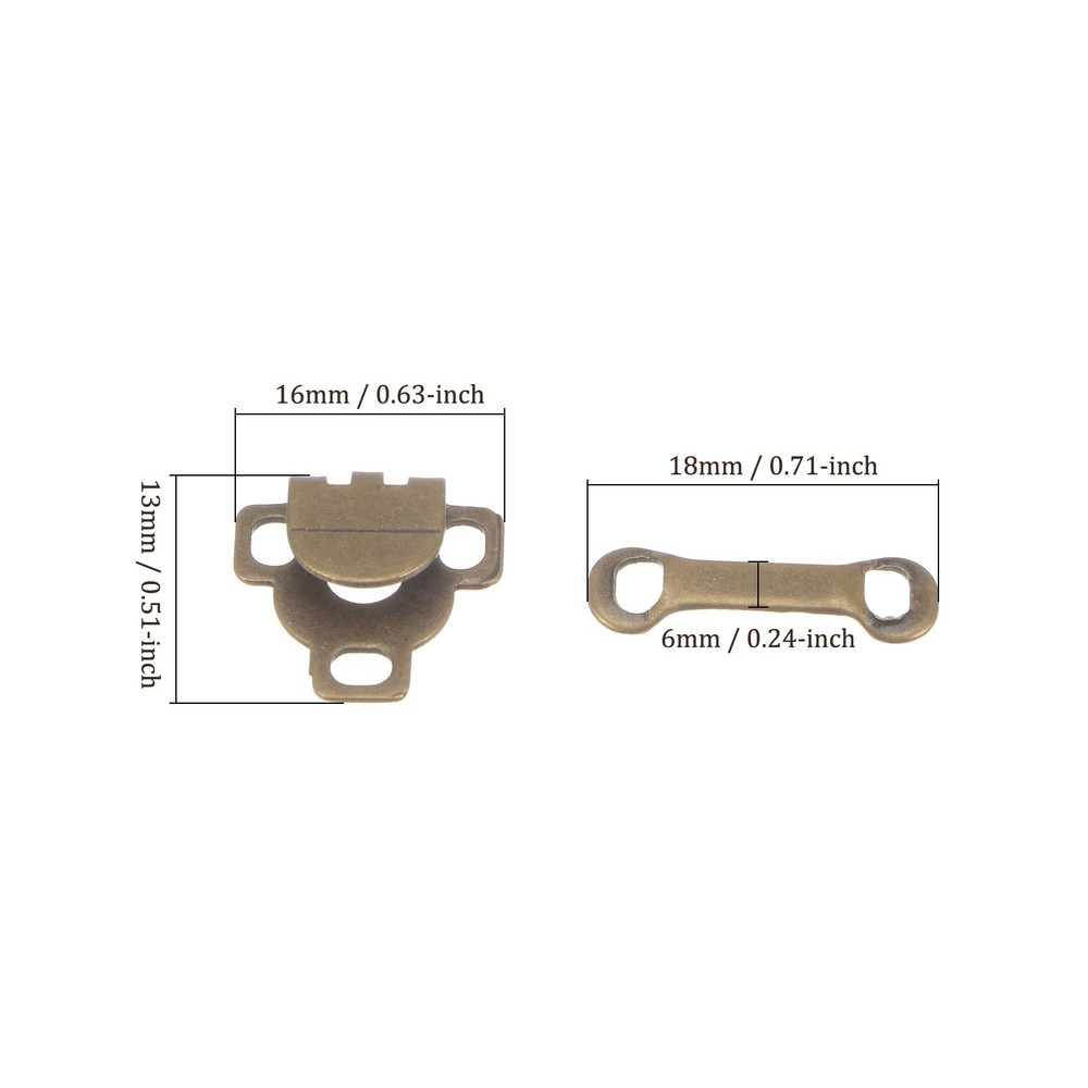80pcs Sewing Hooks and Eyes Closure Set Copper Bronze