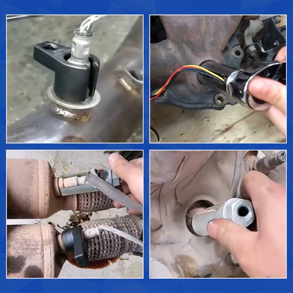 5PCS Offset O2 Oxygen Sensor Socket Set Automotive 02 Sensor Wrench Remover Tool