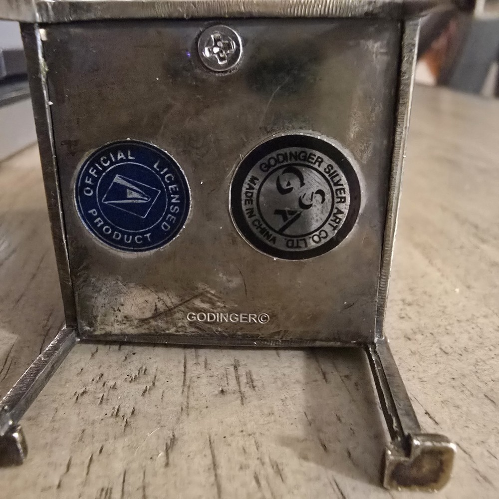 Vintage Godinger Silver Stamp Roll Dispenser Mini Postal Mailbox