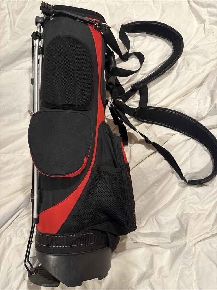 Hunter Phantom Stand Golf Bag – Lightweight Carry Bag – Red/Black – Dual Strap