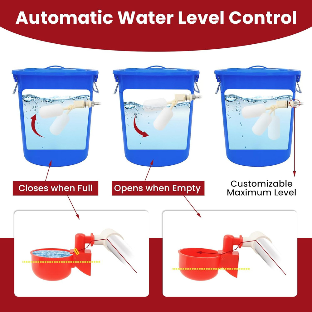 Automatic Chicken Waterer System Complete Set Pipeline Poultry Water Feeder with