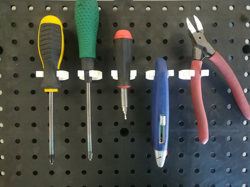 Black Spring Style Multi-Purpose Tool Holder for Pegboard NO Pegboard Included
