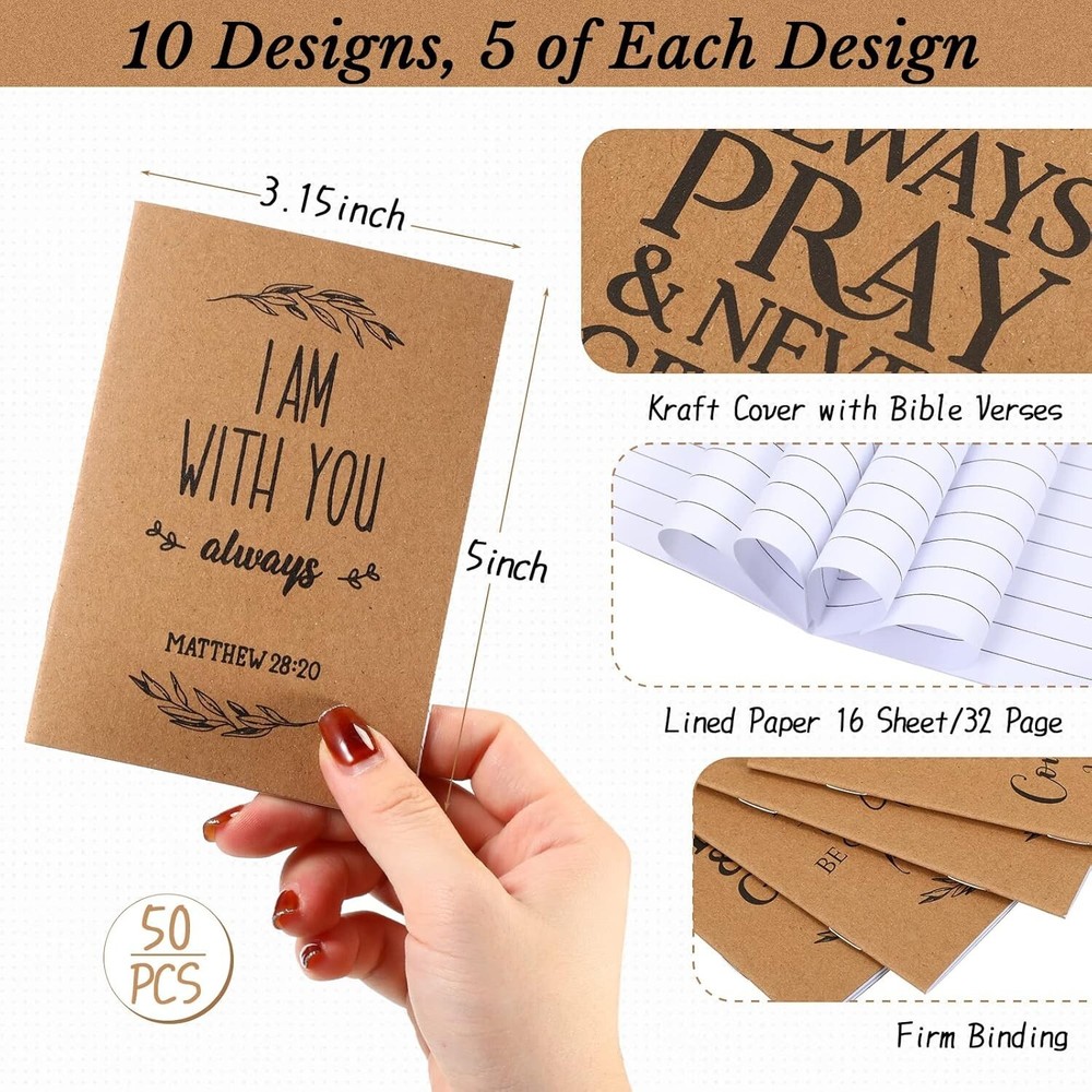100 Assorted Christian Gift Journals & Pens - Perfect for Sharing & Reflection